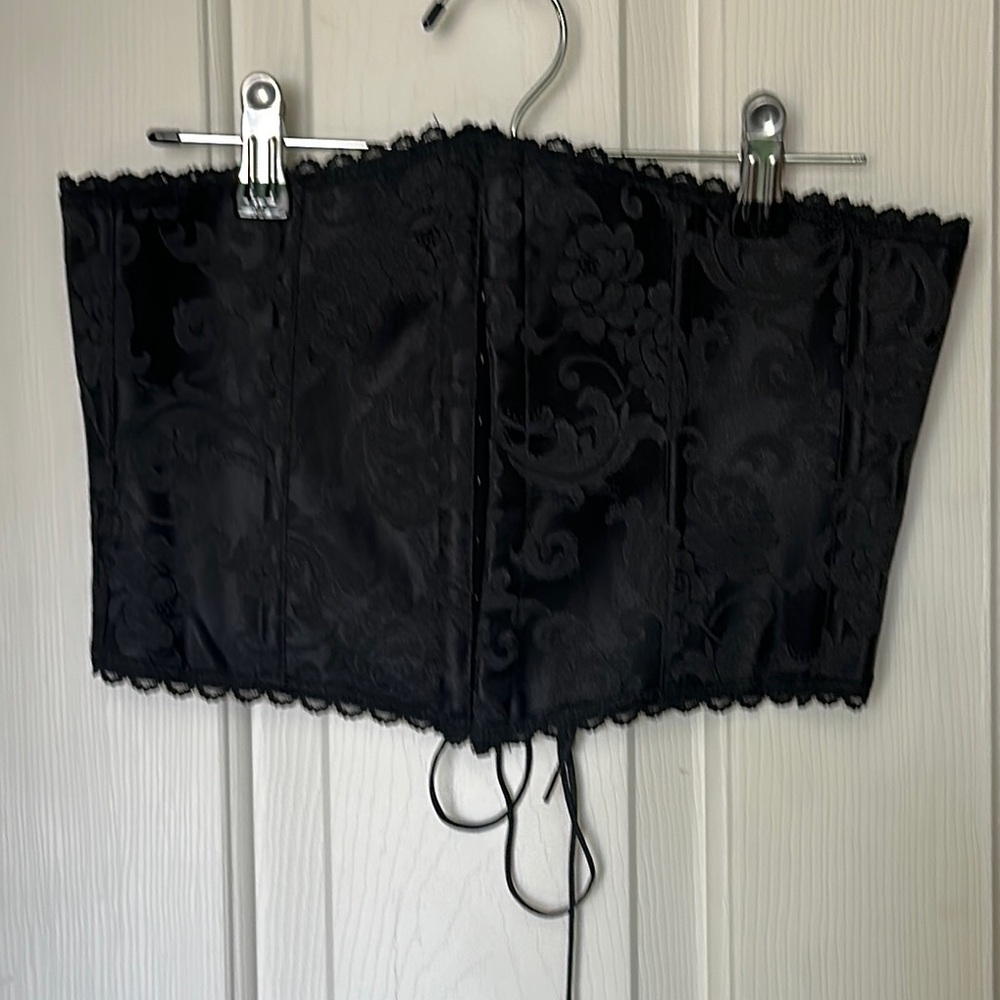Frederick's of Hollywood Black Lace Corset Top